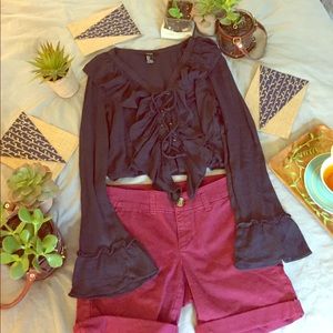 Forever 21 Peasant Crop Top