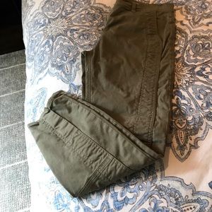 Olive twill skinny pant