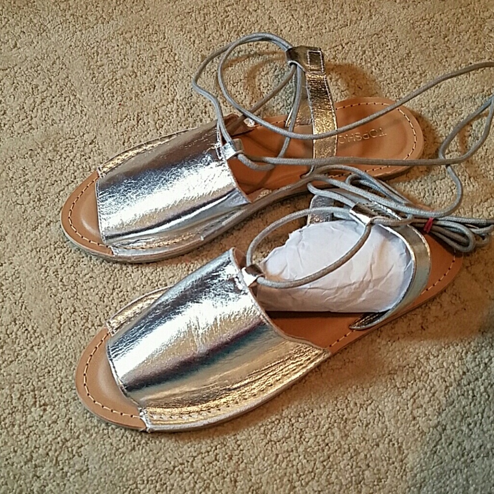 SOLD Topshop genuine leather sandals