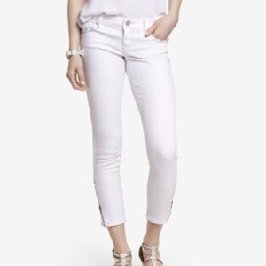 Express White Stella Skinny Jeans