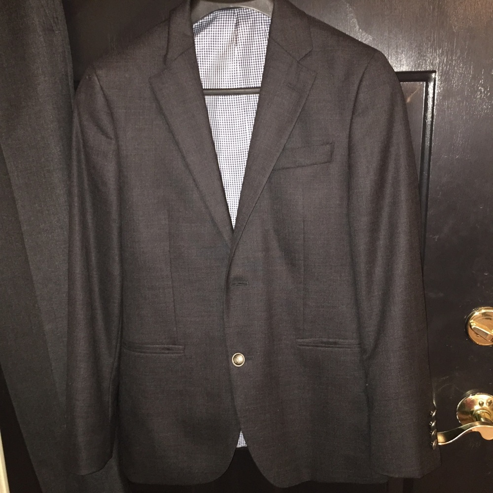 Stafford Men's suit in charcoal gray.