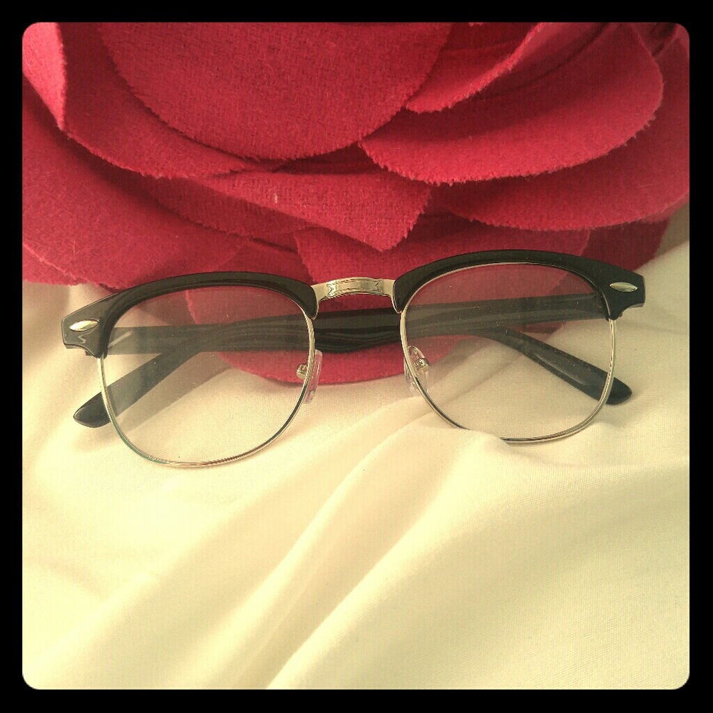 Shiratori Retro Horn Rimmed Glasses- Clear Lense