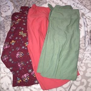3 pair of OS LLR leggings like new!