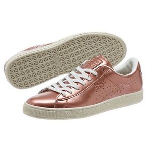 Puma Basket Classic Metallic Sneakers - Rose Gold/