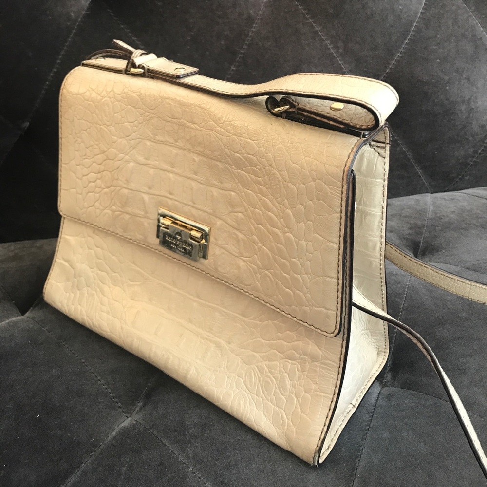 Kate spade nude ostrich leather purse