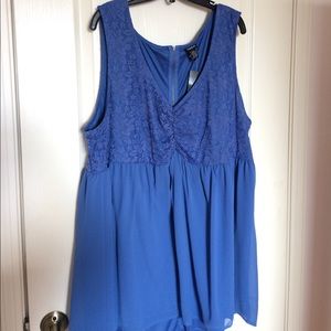 NWT Dutch blue lace top babydoll tank- size 4
