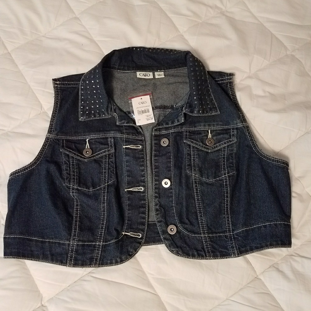 Crop denim jacket