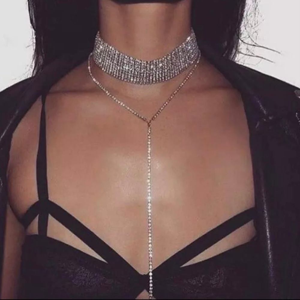Two piece bling choker