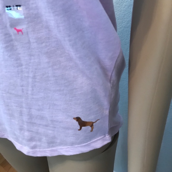 VS Pink Twist Back Purple Tank - Picture 2 of 3