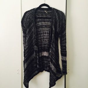Free people knit sweater size xs black and white