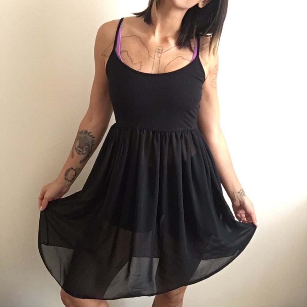 Sheer black dress