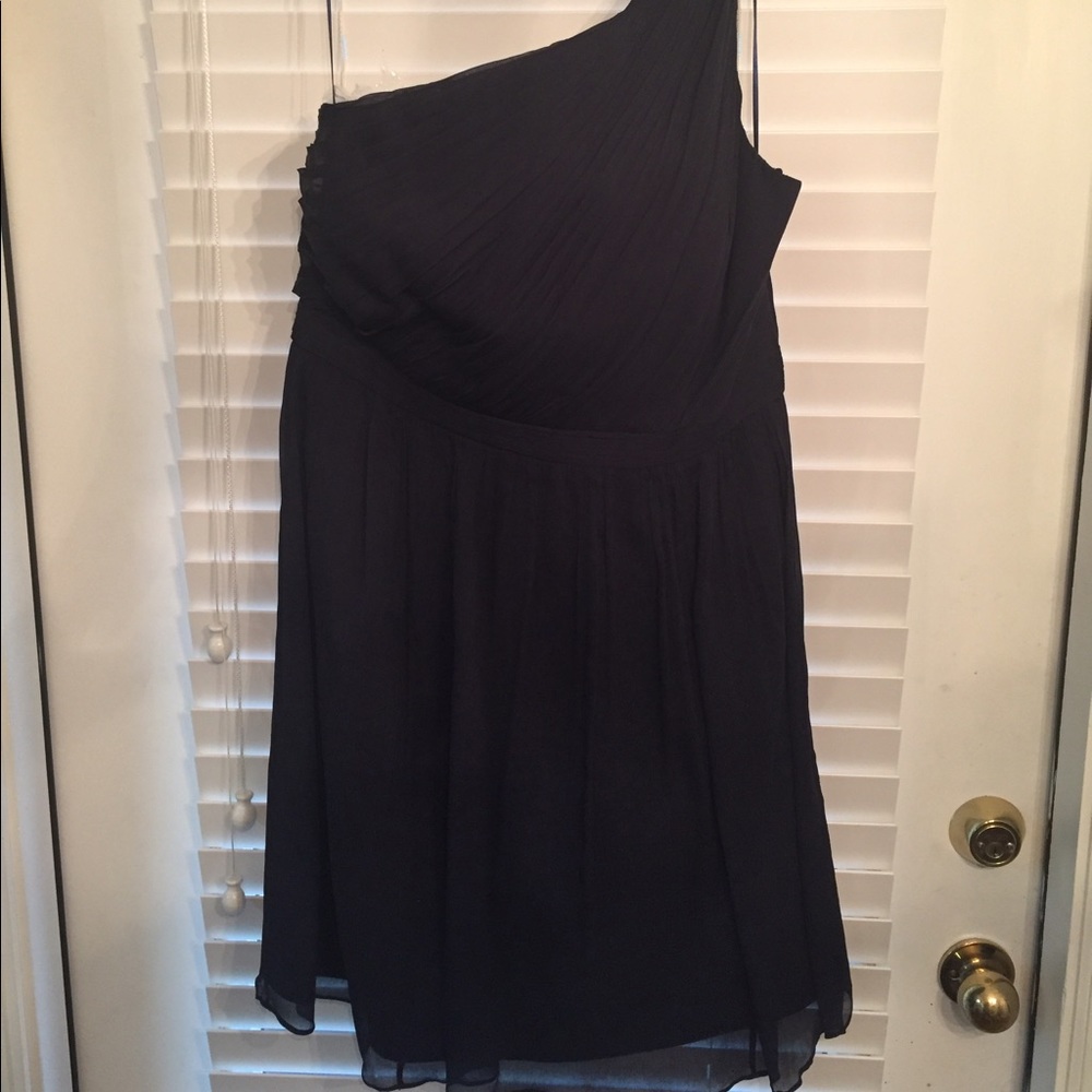 J. Crew Kylie dress in silk chiffon- size 14, navy