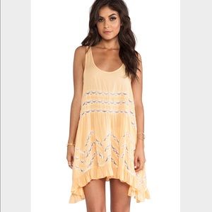 Orange Free People Voile Trapeze Slip Dress