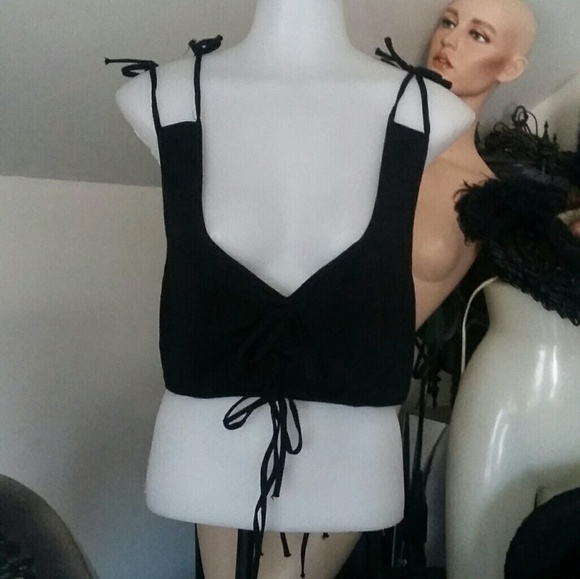 Heavy Red Goth OOAK Sample Corset Crop Tank Top - Picture 2 of 6