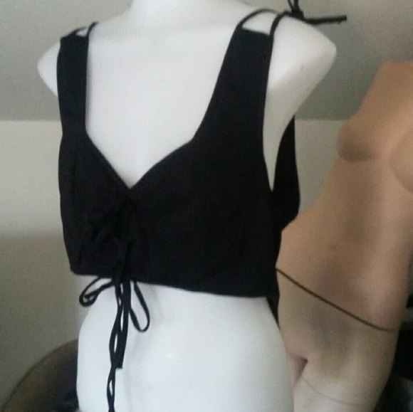 Heavy Red Goth OOAK Sample Corset Crop Tank Top - Picture 4 of 6