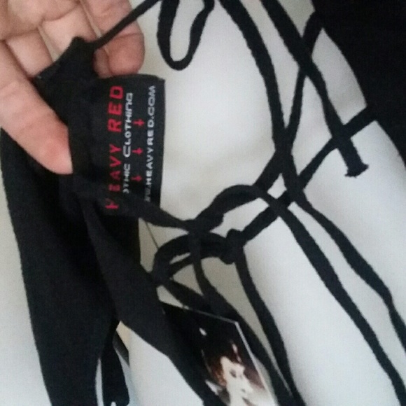 Heavy Red Goth OOAK Sample Corset Crop Tank Top - Picture 6 of 6