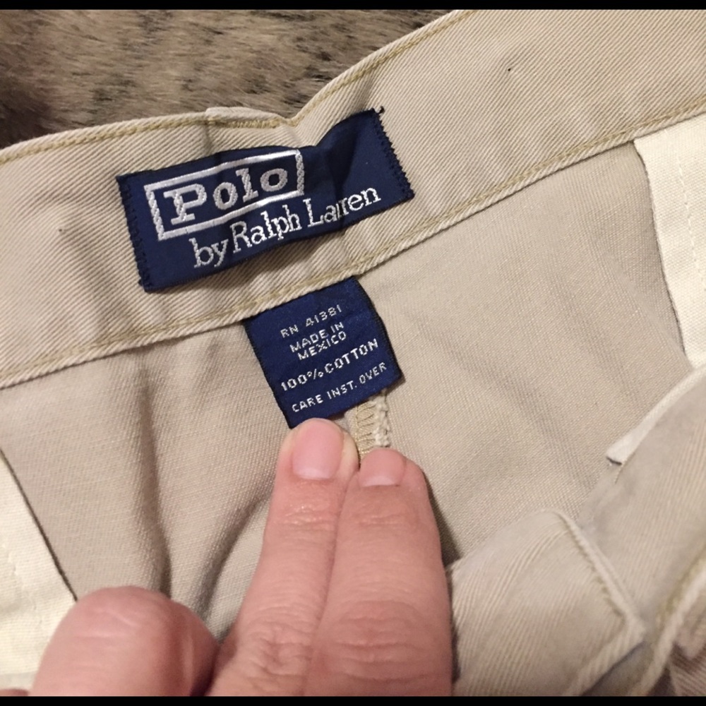 Mens Polo by RALPH Lauren shorts tan khaki size 32
