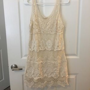 Cream Crochet American Eagle Dress