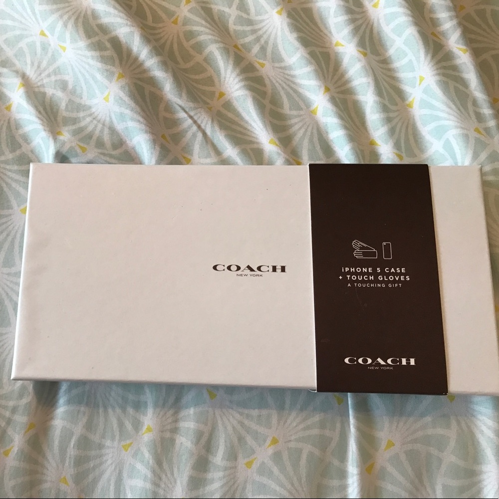 Coach gloves & iPhone 5 case