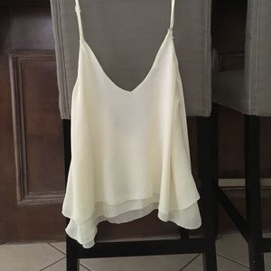 Ivory V back tank top from Tobi