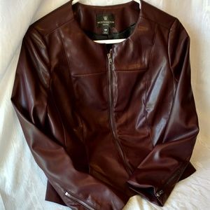 Faux leather jacket size 10p