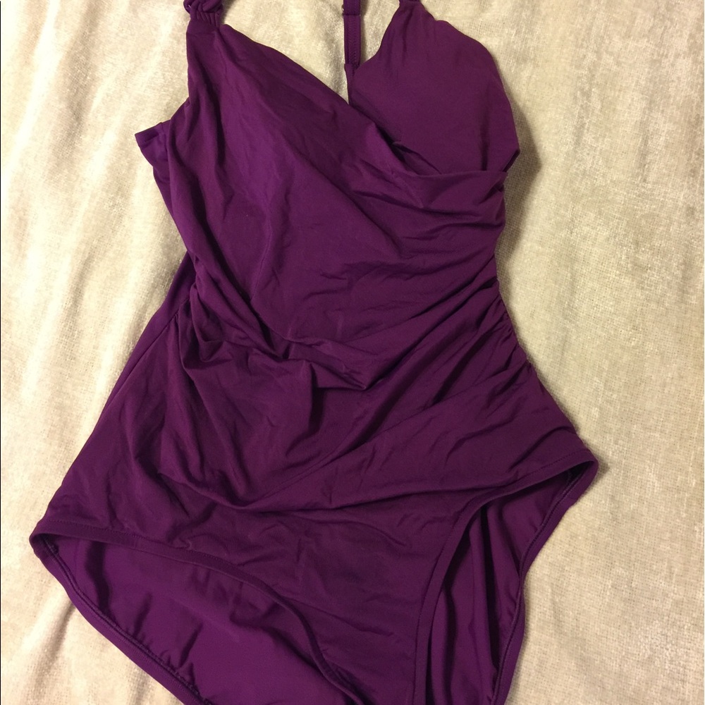 Plum Jantzen one piece swimsuit size 12