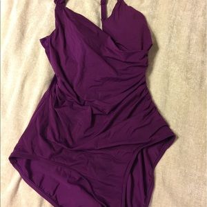 Plum Jantzen one piece swimsuit size 12