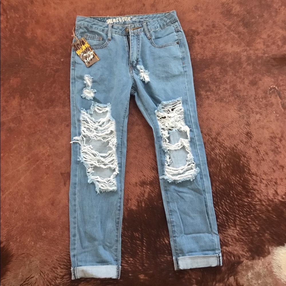 MACHINE nouvelle mode boyfriend jeans