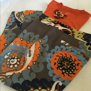 🆕 J. Crew mid-century print capris VG/GUC