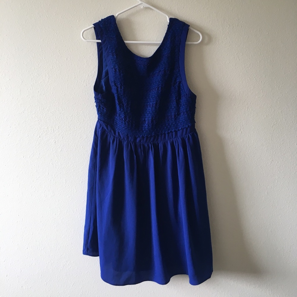 Blue Crochet Top Dress.