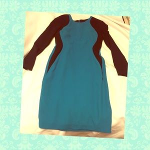 Turquoise/black dress