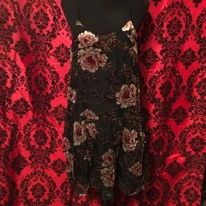 Floral Burnout Velvet Dress
