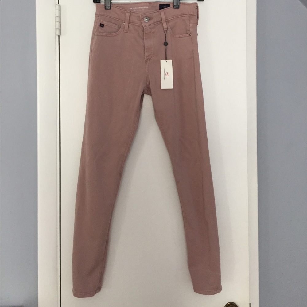 AG the Farrah skinny crop mauve size 25 brand new