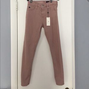 AG the Farrah skinny crop mauve size 25 brand new