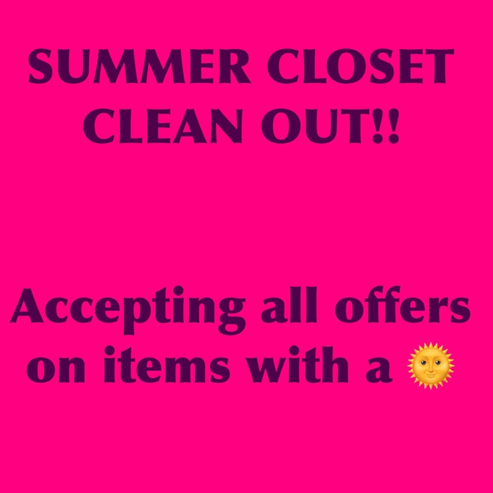 SUMMER CLOSET CLEANOUT! ALL 🌞 ITEMS MUST GO!!!