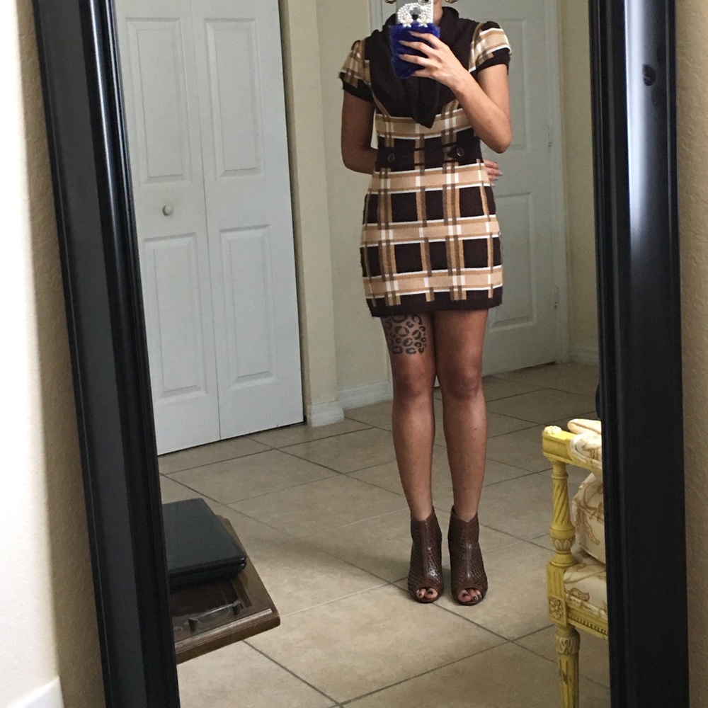 Brown Knit Dress