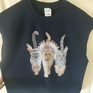Tribal cats muscle sweater