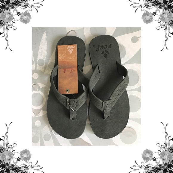 Reef Shoes - Reef Heathwood Black Slide Flip-Flops