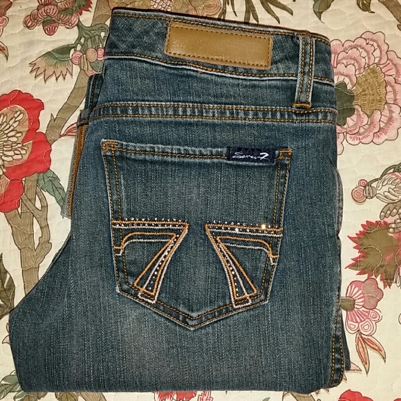 SEVEN7  Cropped JEANS Capris Sz 26 - Picture 1 of 7