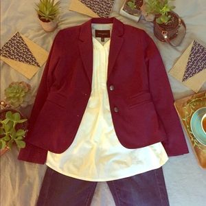 Banana Republic Burgundy Blazer 00P