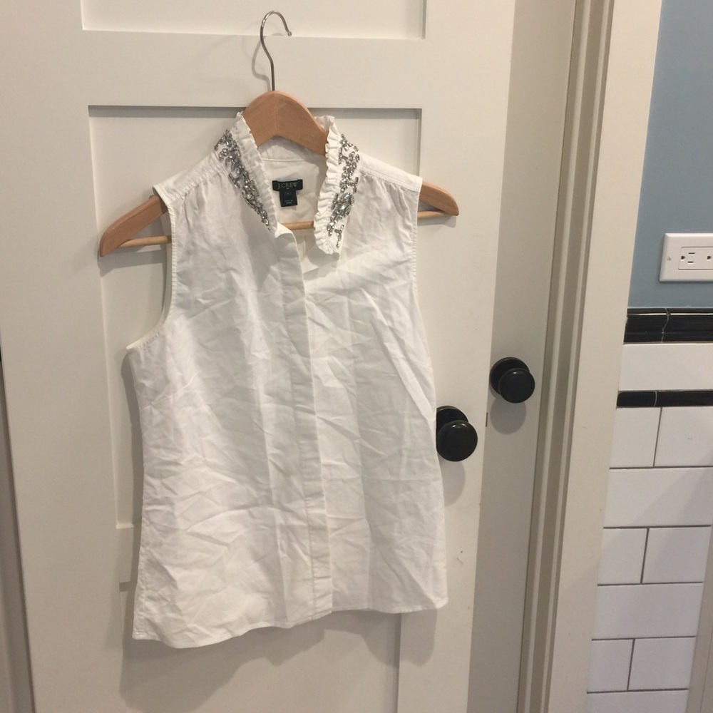 Jcrew beaded collar tank