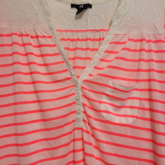 H&M Bright Pink & White Striped Top - Picture 3 of 5