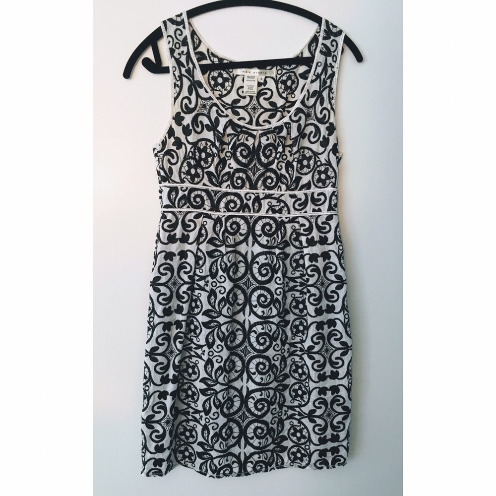 Max studio cotton embroidered sundress. Worn 1x