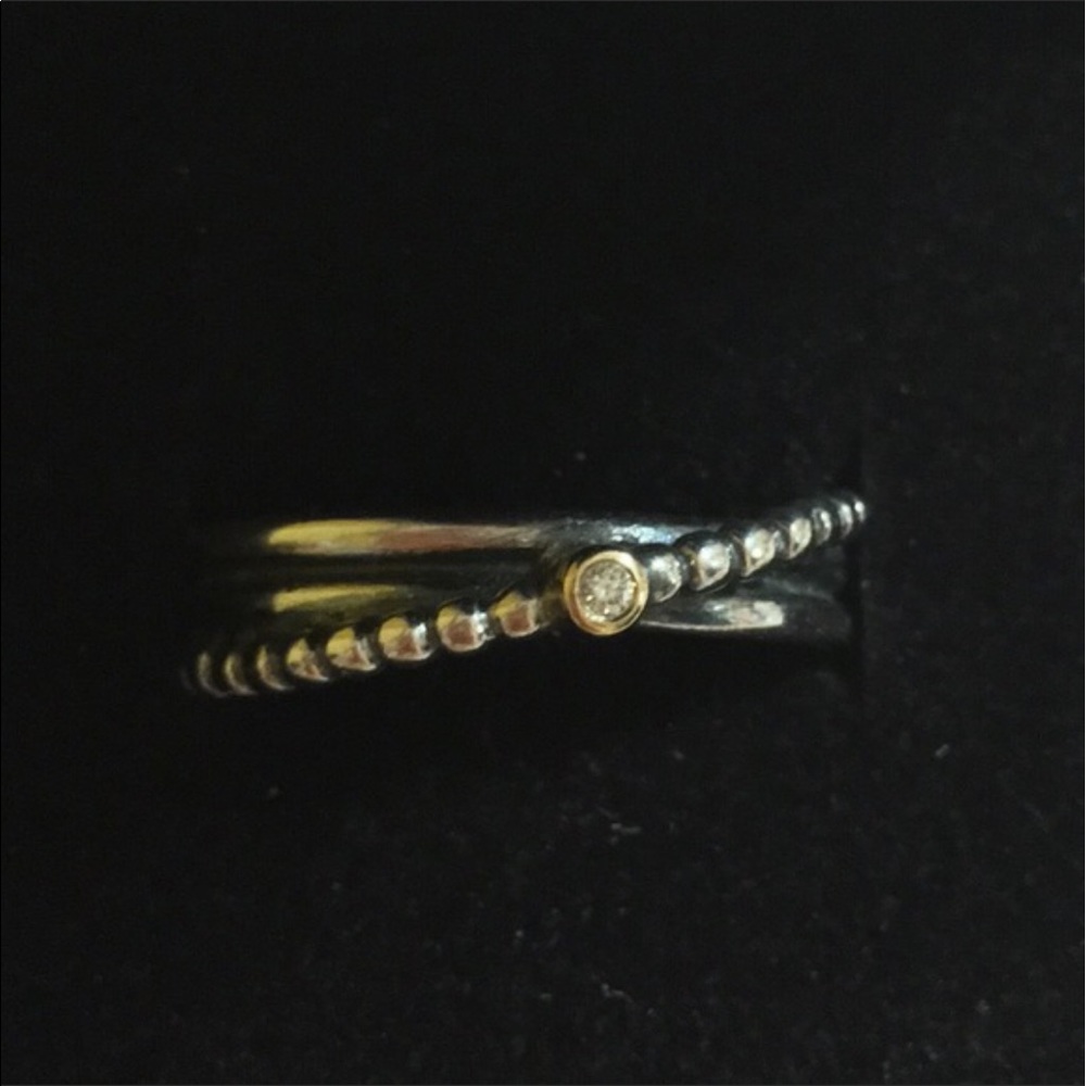 Pandora Rising Star two toned ring size 7.5 or 56