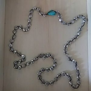 Sterling Silver Lucky Brand necklace with turquois