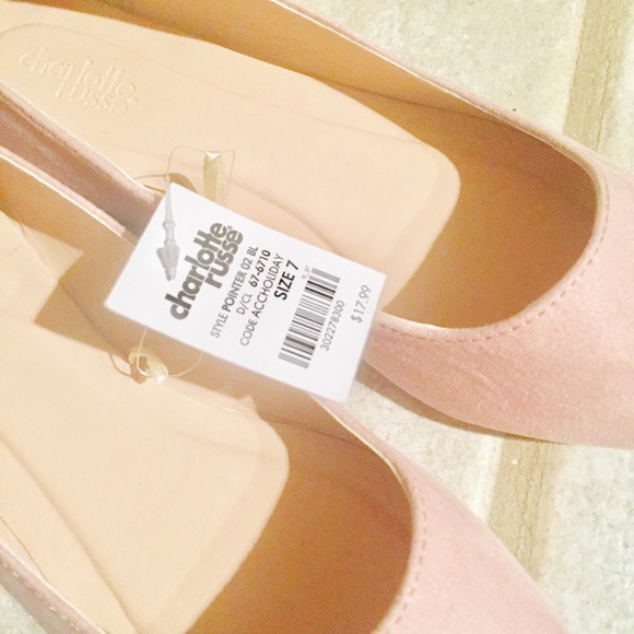 Blush Pointed Flats - Picture 2 of 3