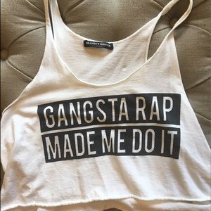 Brandy Melville "Gangsta Rap Made Me Do It" tank!