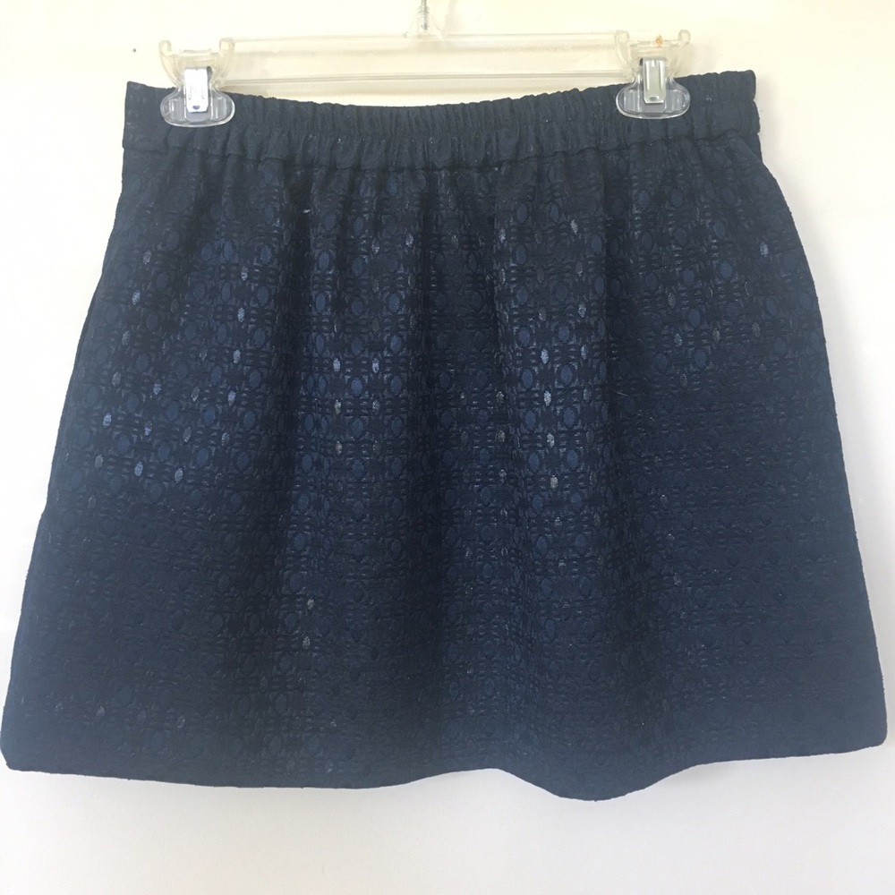Blue pleated skirt