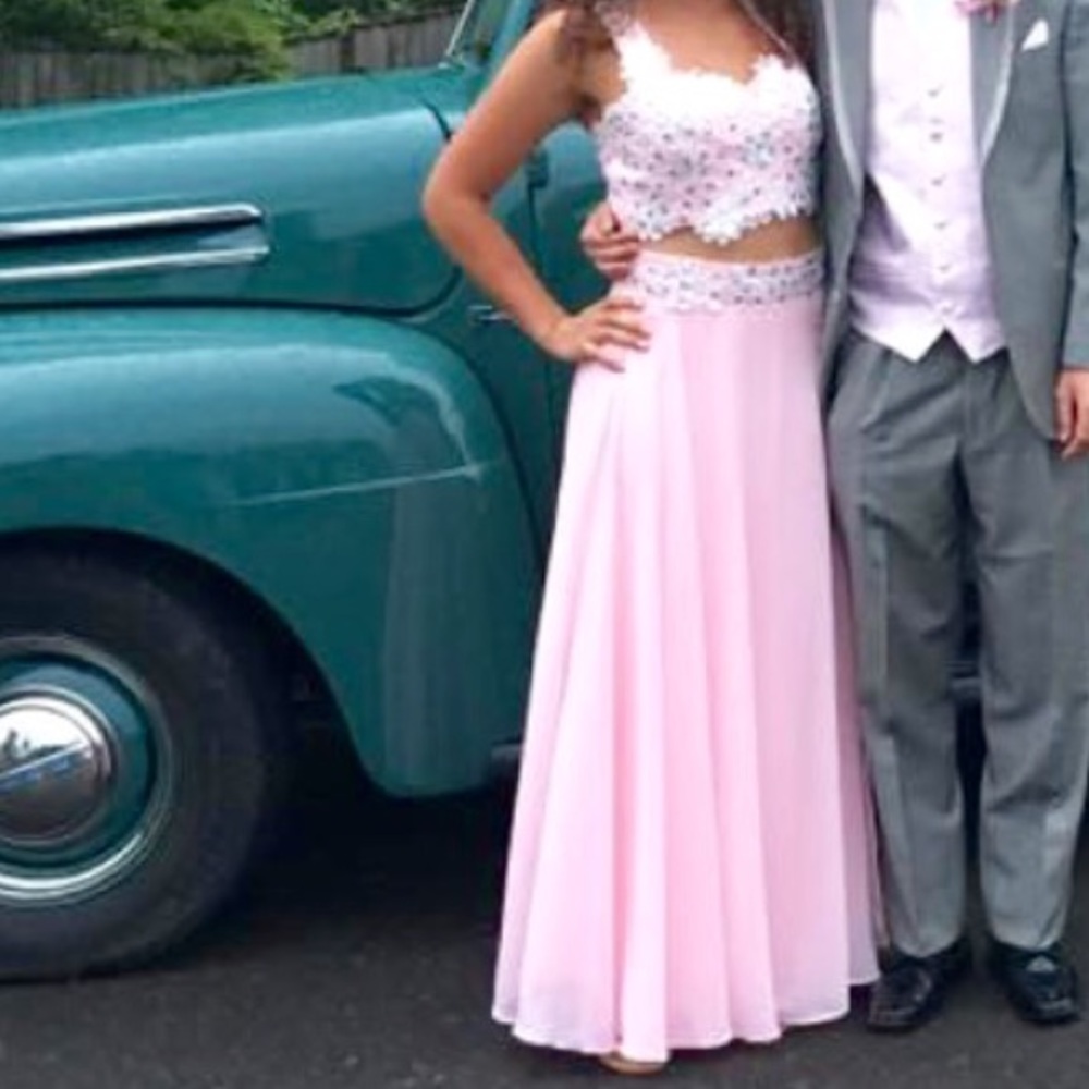 Beautiful pink prom dress