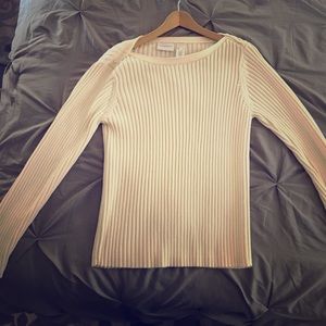 Cream colored ribbed sweater XL